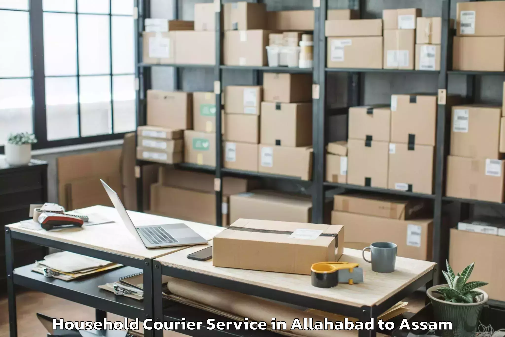 Leading Allahabad to Salonibari Airport Tez Household Courier Provider